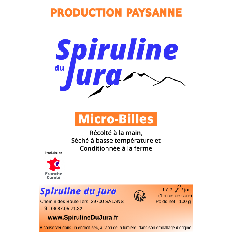 copy of Lot de 5 sachets Micro-bille (poudre) Spiruline
